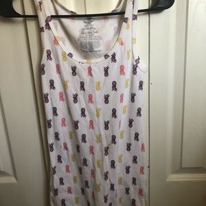 White pineapple tank top